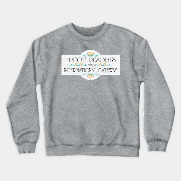 Epcot International Gateway Vintage Crewneck Sweatshirt by BurningSettlersCabin